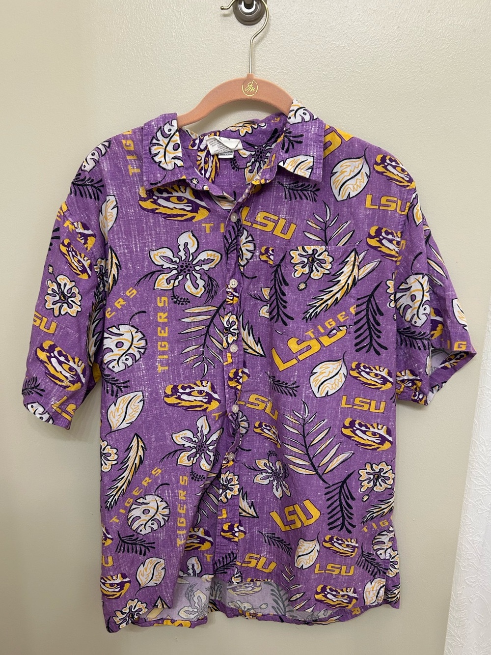LSU Tigers Button-Up Hawaiian Shirt